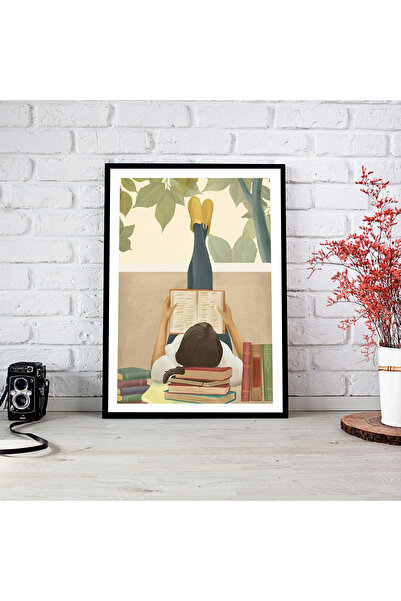 woodsia Tablou cu poster din lemn MDF cu aspect de cadru dintr-o singură buca...