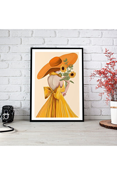 woodsia Tablou cu poster din lemn MDF cu aspect de cadru dintr-o singură buca...