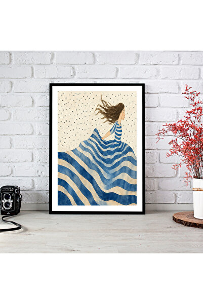 woodsia Tablou cu poster din lemn MDF cu aspect de cadru dintr-o singură buca...