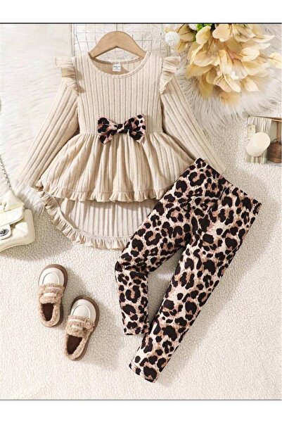 zavera for kids Leopard Bow 2 Piece Set