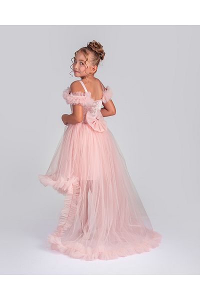 ABİYEKİDS Tailed Waiterboy Style Wedding Party Children's Evening Dress Gown Aby231
