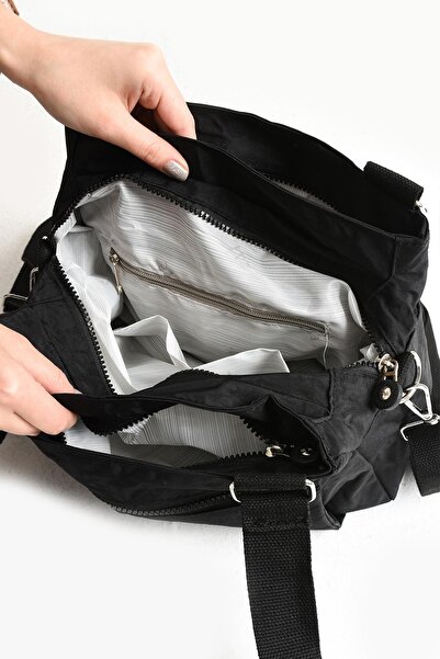 Çanta Trend Ultra Hafif Su Geçirmez Çok Cepli Omuz Çantası Siyah (Model: 571-5F)