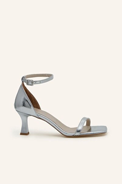 MARCATELLI Gümüş Irina Mini Topuklu Sandalet