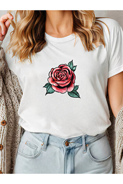 Sarah's Boutique Tricou de damă – 100% bumbac – ROSE TATTOO