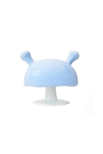 Mombella Silicone Teething Ring Mushroom, Blue