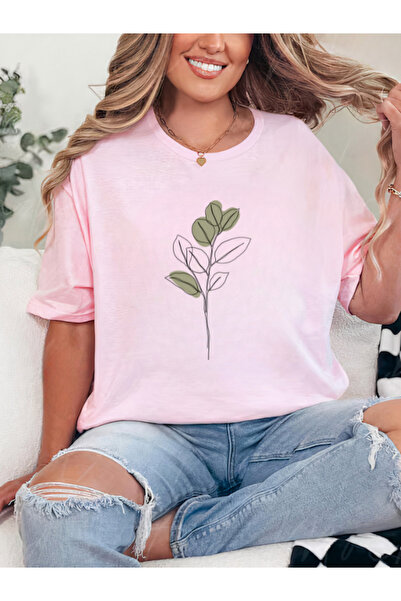 Sarah's Boutique Tricou de damă – 100% bumbac – LEAF ABSTRACT