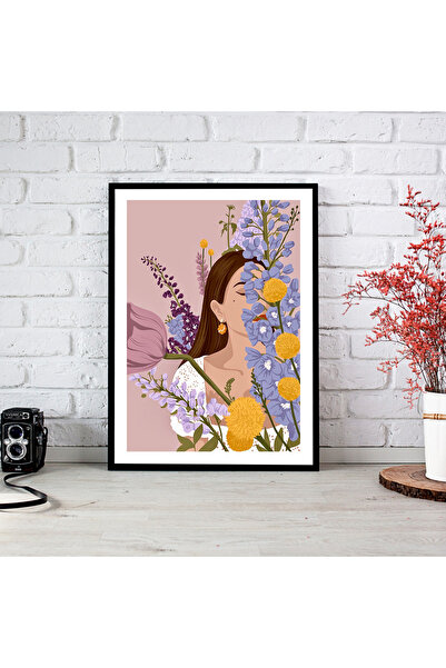 woodsia Tablou cu poster din lemn MDF cu aspect de cadru dintr-o bucată WM TE...