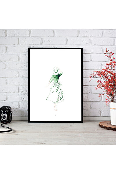 woodsia Tablou cu poster din lemn MDF cu aspect de cadru dintr-o singură buca...