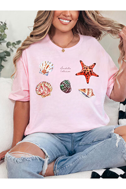 Sarah's Boutique Tricou de damă – 100% bumbac – COLECȚIA SEASHELL