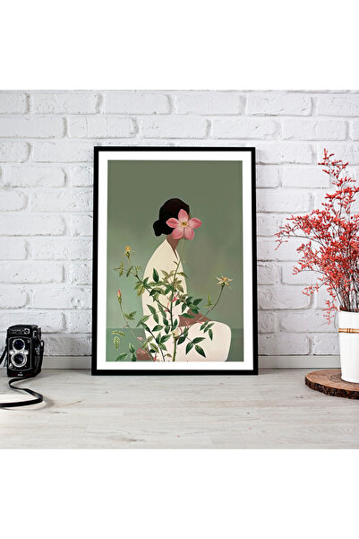 woodsia Tablou cu poster din lemn MDF cu aspect de cadru dintr-o singură buca...