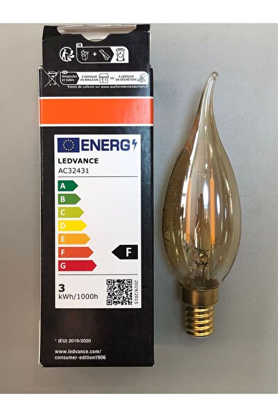 Osram 3 ADET 2,5W=22W=220 LÜMEN E14 RUSTİK KIVRIK LED BUJİ LAMBA