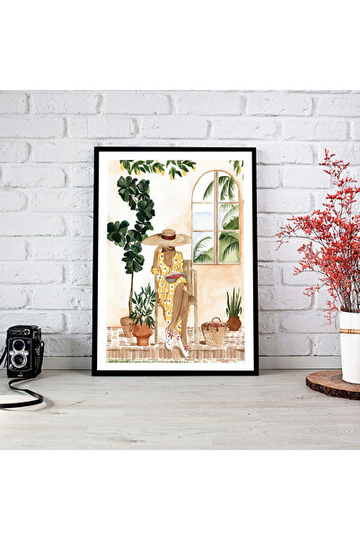 woodsia Tablou cu poster din lemn MDF cu aspect de cadru dintr-o singură buca...