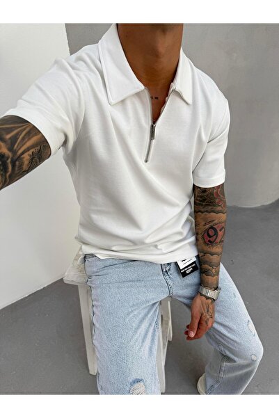 KağanKY Beiaz Polo Iaka majica
