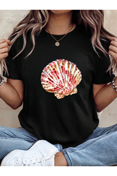 Sarah's Boutique Tricou de damă – 100% bumbac – SHELL ON A BEACH