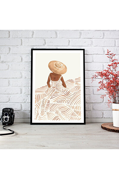 woodsia Tablou cu poster din lemn MDF cu aspect de cadru dintr-o singură buca...