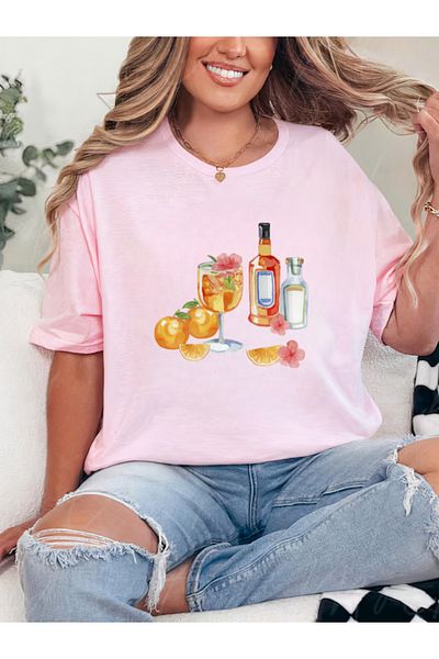 Sarah's Boutique Women's T-Shirt – 100% Cotton – APEROL SPRITZ AT SUNSET