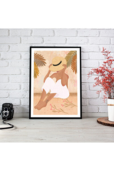 woodsia Tablou cu poster din lemn MDF cu aspect de cadru dintr-o bucată WM TE...