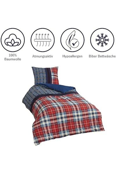 AC BOX Single Cotton Duvet Cover Set Red Ac Box 861931