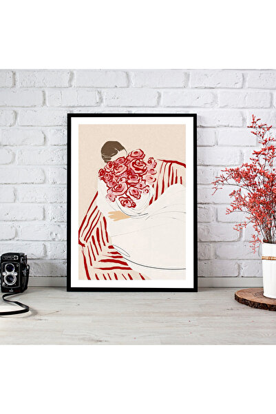 woodsia Tablou cu poster din lemn MDF cu aspect de cadru dintr-o singură buca...