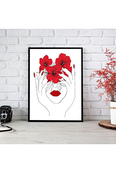 woodsia Tablou cu poster din lemn MDF cu aspect de cadru dintr-o singură buca...