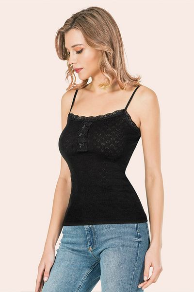 Anıt 10 Pieces Jacquard Bow Women's Undershirt 100% Cotton