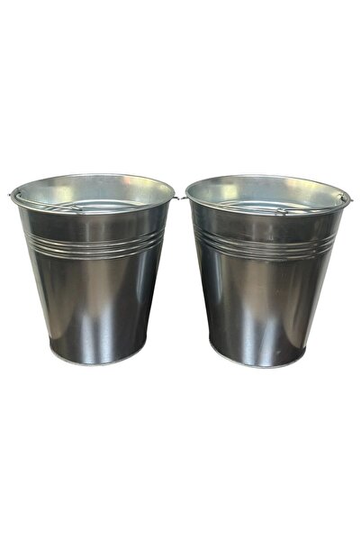 ÖZHEMMEKLER 2'li Metal Galvaniz Su,kum,temizlik Ve Çöp Kovası 19 Litre (35x21...