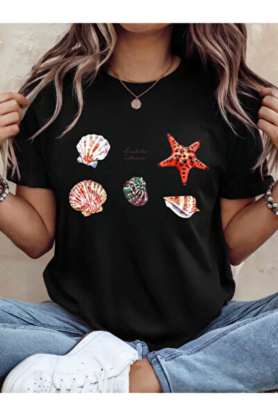Sarah's Boutique Tricou de damă – 100% bumbac – COLECȚIA SEASHELL
