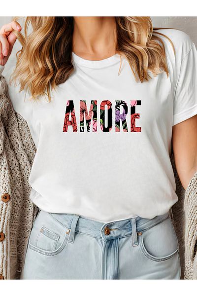 Sarah's Boutique Women's T-Shirt – 100% Cotton – AMORE