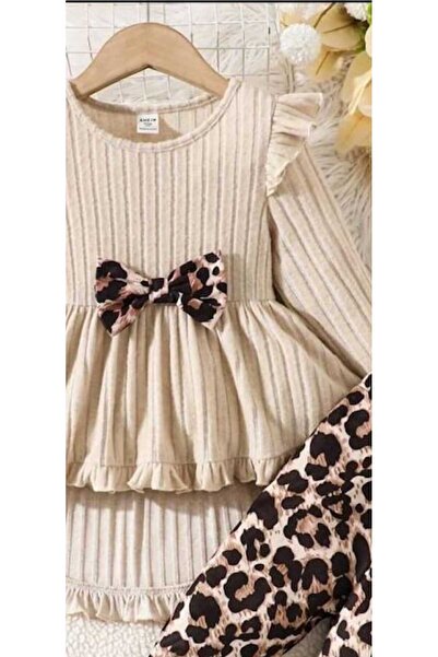 zavera for kids Leopard Bow 2 Piece Set