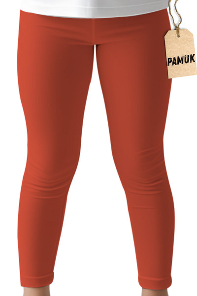 Dolce Destino Girls' Leggings - Pomegranate Cotton Lycra Seasonal Long Children's Leggings