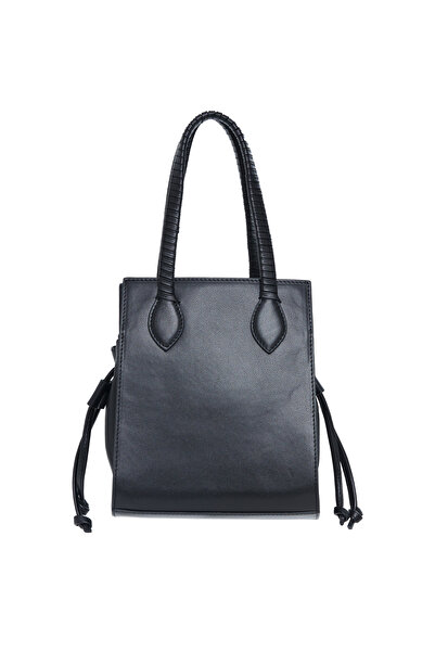 GİZİA YANLARI BÜZÜLEBİLİR KUTU FORM DERİ ÇANTA