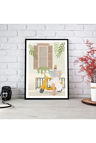 woodsia Tablou cu poster din lemn MDF cu aspect de cadru dintr-o singură buca...