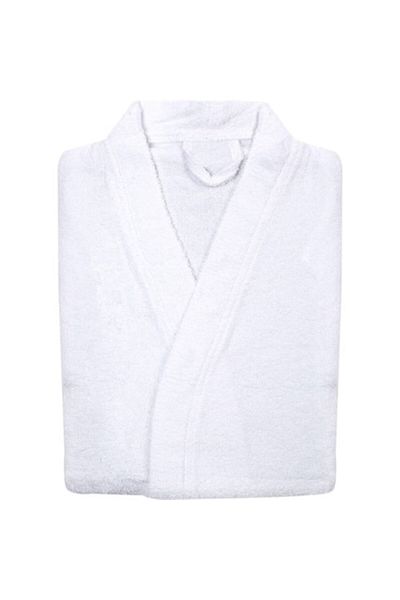 PATRU ANOTIMPURI Hotel Bathrobe, 100% Cotton, White, Size L