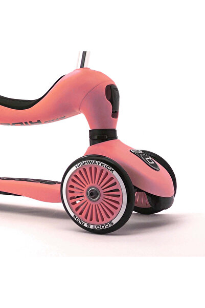 SCOOT AND RIDE Koloběžka se sedadlem, konvertibilní 2v1, HighwayKick 1 Peach, 1-5 let, do 50 kg, Scoot Ride