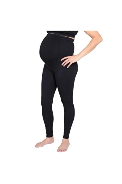 Momslab Μαλακό κολάν εγκυμοσύνης Secret Moda Μαύρο χωρίς ραφές