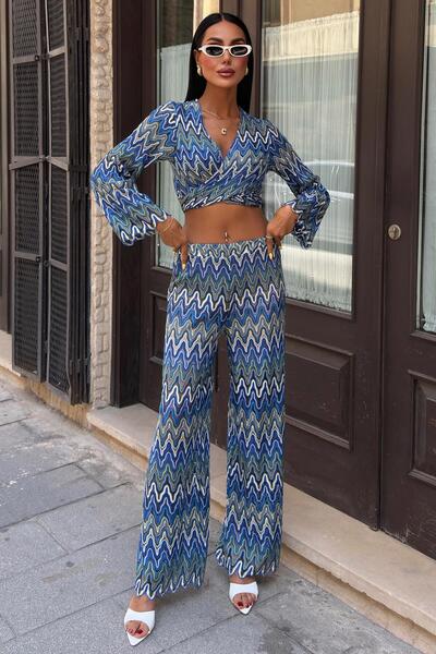 Lijuri Crochet Set with Zigzag Pattern and Lined Pants 9876 R5-A-K3