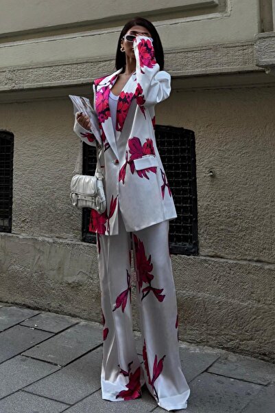 Lijuri Floral Satin Suit 10040 R6-B-K5