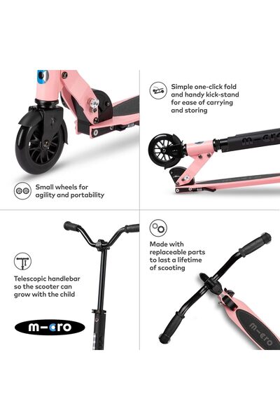 Micro Scooters | Sprite Deluxe LED Children's Scooter SA0229| Handlebar Adjustable | Front Sus
