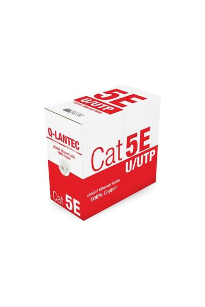 Q-LANTEC Cablu de rețea CAT 5E UTP 100% cupru, pachet 305 m