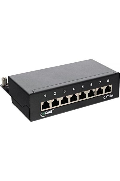 LogiLink Panou de conexiuni NP 0018 B, Cat.6 A STP 8 porturi (Black)