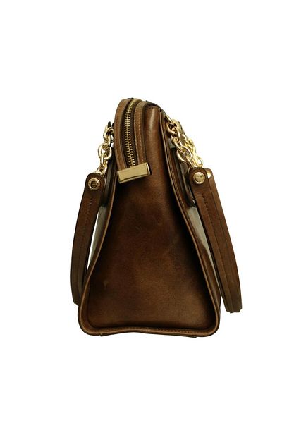 Platin Brown Leather Women Shoulder Bag
