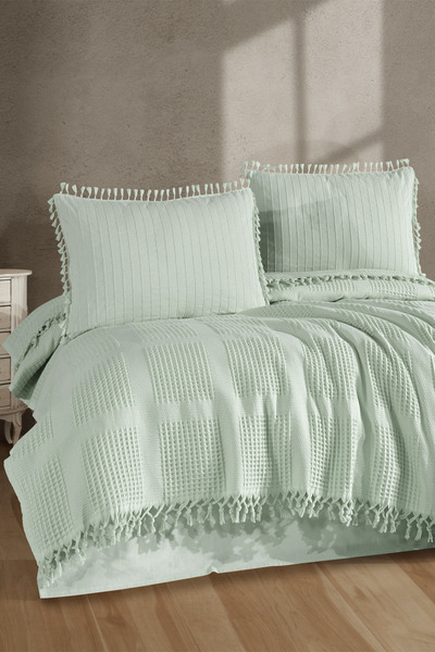 Nordqueen 100% Cotton Double Tasseled Pique Set