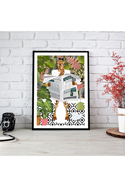 woodsia Tablou cu poster din lemn MDF cu aspect de cadru dintr-o bucată FAMD ...