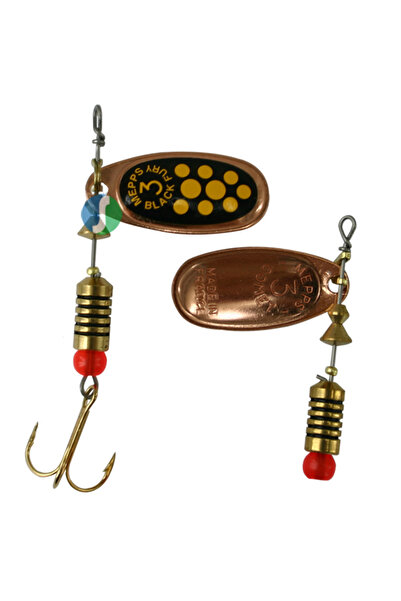 MEPPS Alabalık Turna Döner Olta Kaşık - - Black Fury - Bakır-Sarı No:2