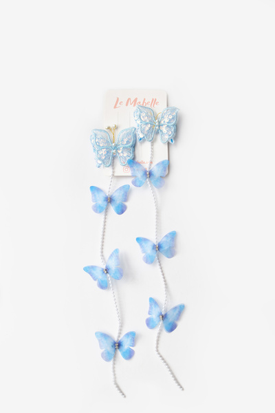 Le Mabelle Cataramă pentru fetiță Blue Butterfly Pearl
