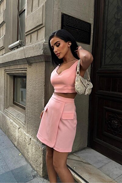 Lijuri Sierra Crop Top Etek Takım 9772 24