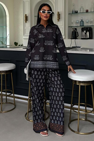 Lijuri Σετ διπλού λινό με έθνικ σχέδιο 10120 R6-C-K4