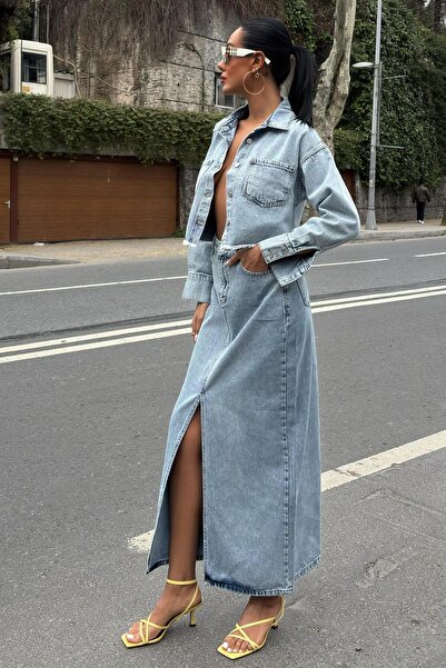 Lijuri Veronika Джинсовий комплект з розрізом 9913 R10-I-K1