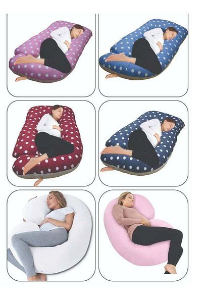 Generic Pregnancy Velvet Pillow in G Shape - Luxurious Maternity Support Pillow for Comfort and Back Relief