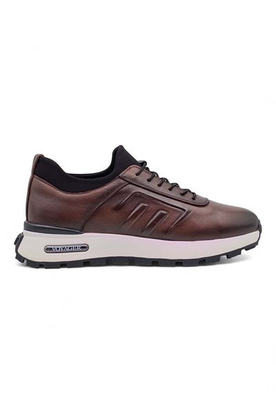 Voyager M294-1 Men's Khaki Leather Sports Shoes